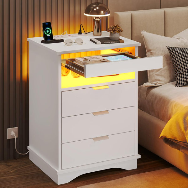 White led deals night stand